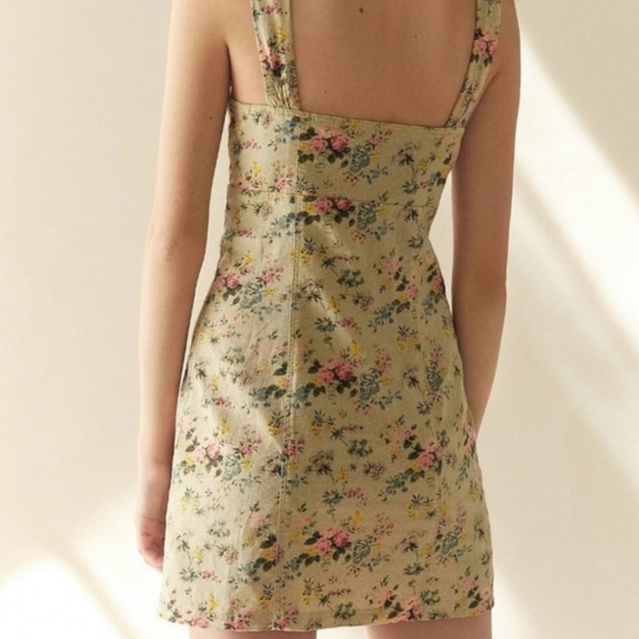 EUC Laura Ashley x Urban Outfitters Button-Front Mini Dress Floral Size Small - Picture 3 of 10
